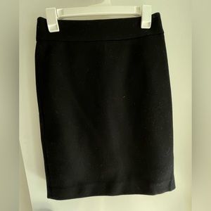 J Crew Womens Size 0 Black Pencil Shirt 100% Wool Style# 96477